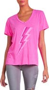 Lauren Moshi Elara X Pink Lightning Bolt Top