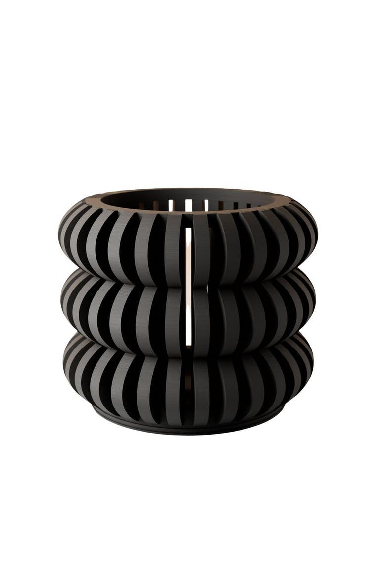 Triple Bubble Orchid Planter, Main, color, Midnight Black - 7"