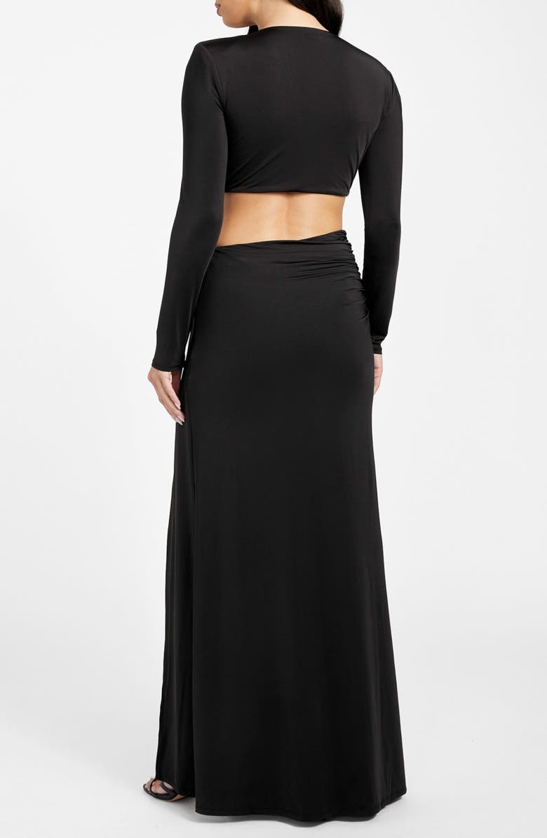 Marciano Elsa Long Sleeve Maxi Dress, Alternate, color, Jblack-Black