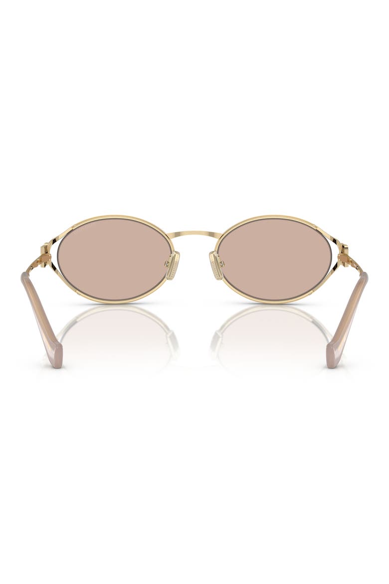 54mm Oval Sunglasses, Alternate, color, SILVER / PINK MIRROR SILVER