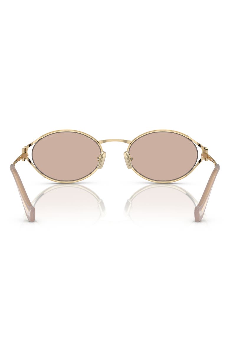 Miu Miu 54mm Oval Sunglasses, Alternate, color, Pale Gold