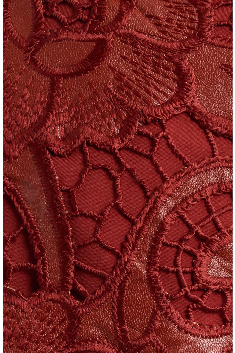 The Chayenne Faux Leather Lace Jacket, Alternate, color, TOASTED SAFFRON