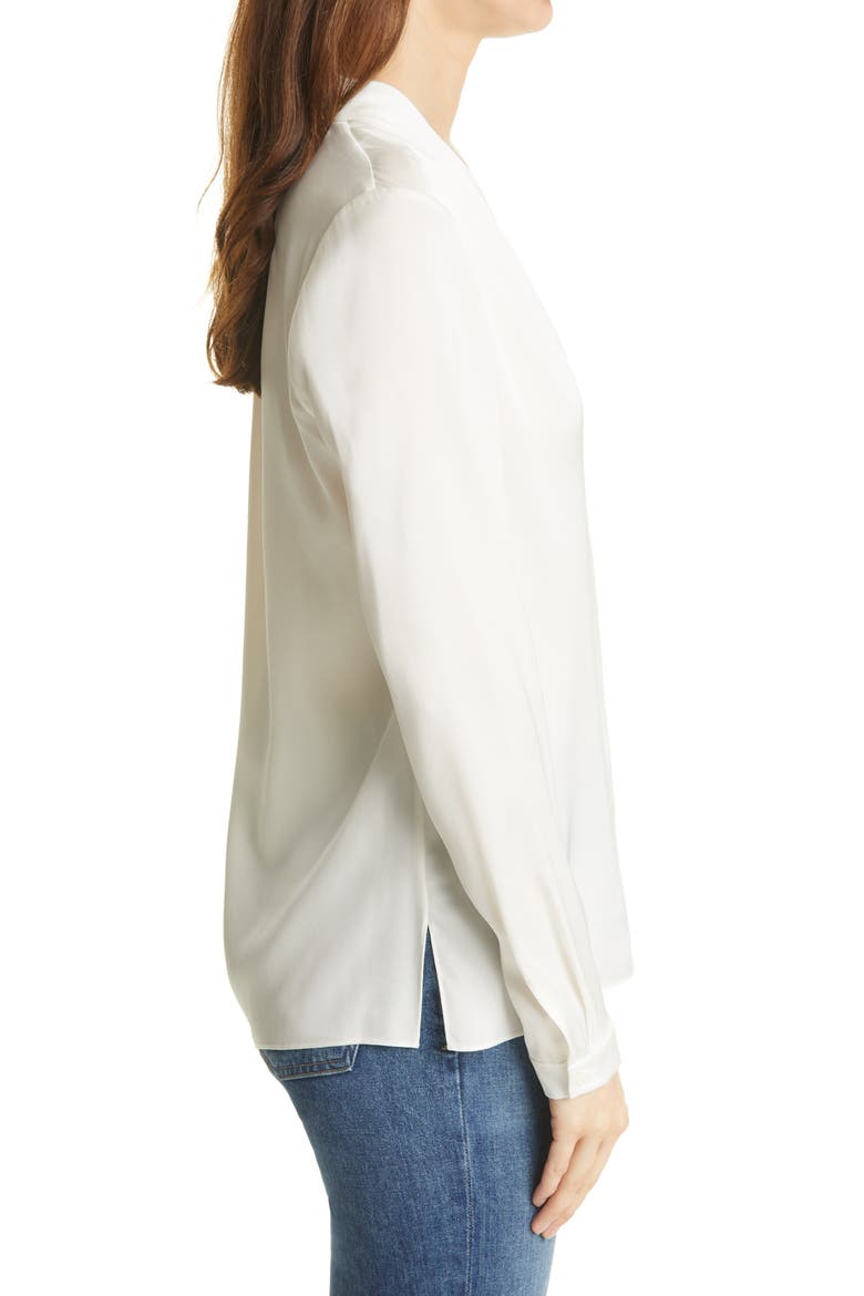 Nellie Stretch Silk Georgette Top, Alternate, color, IVORY
