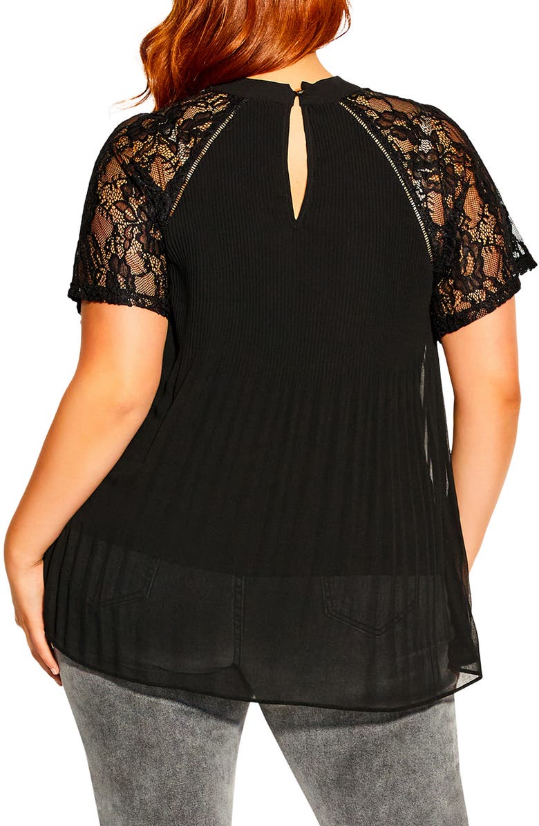 City Chic Lace Cherish Top, Alternate, color, 
