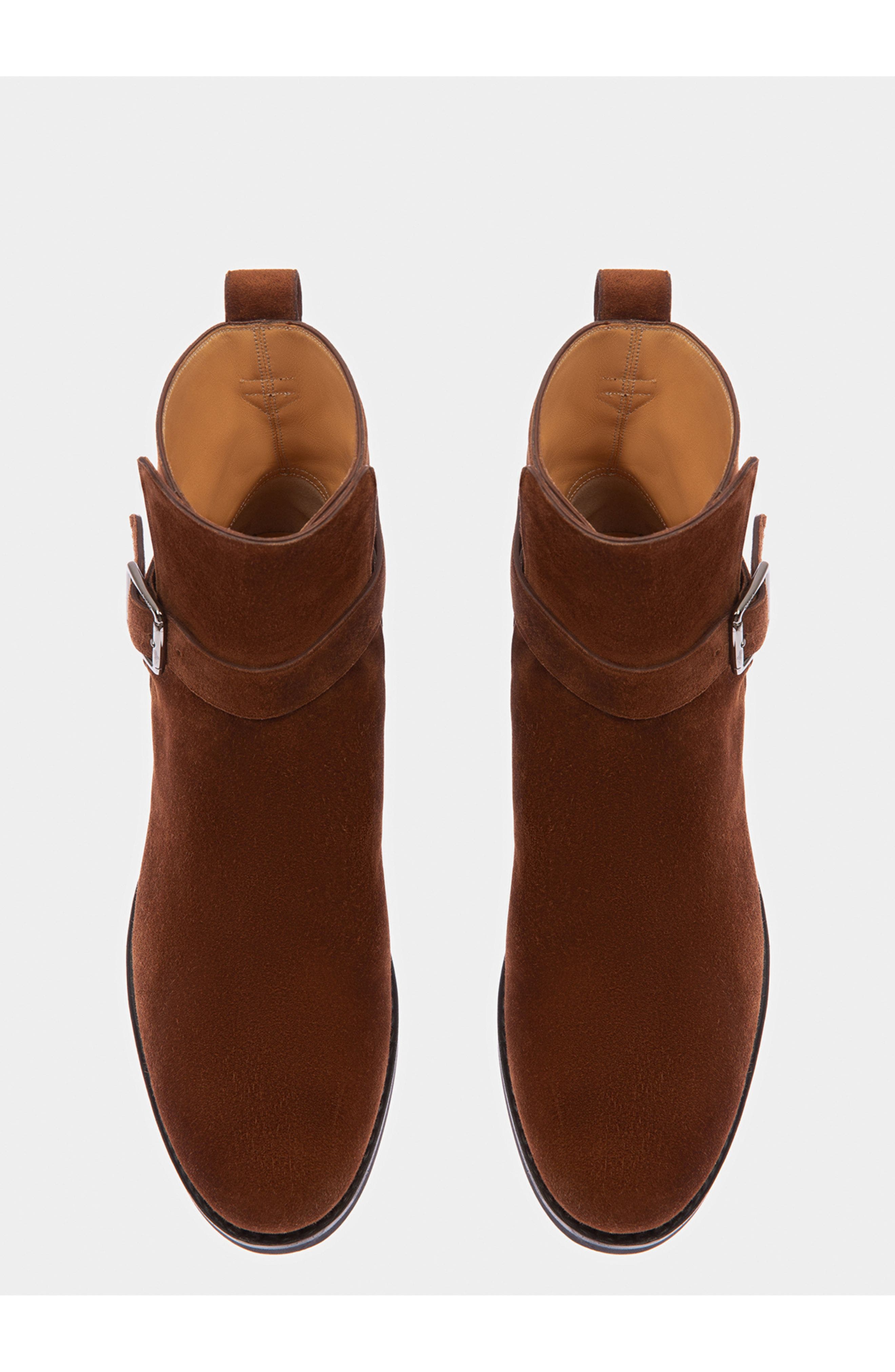 Bally Filly Leather Boots, Alternate, color, Brown