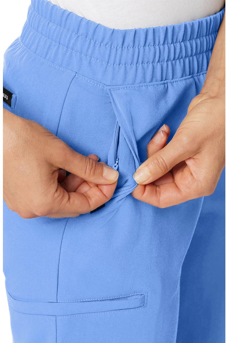 Jace Women's 7-Pocket Skinny Scrub Jogger, Alternate, color, Ceil Blue