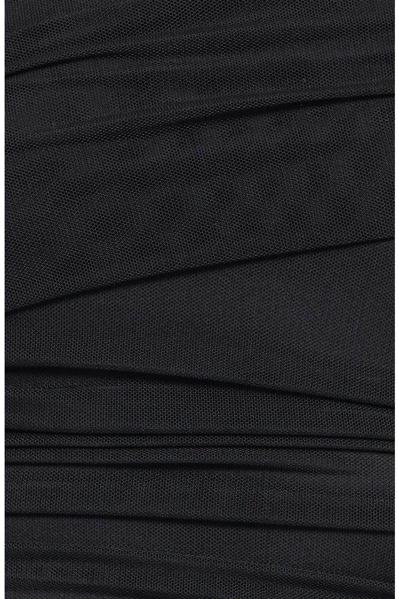 Zachary Off the Shoulder Mesh Crop Top, Alternate, color, BLACK