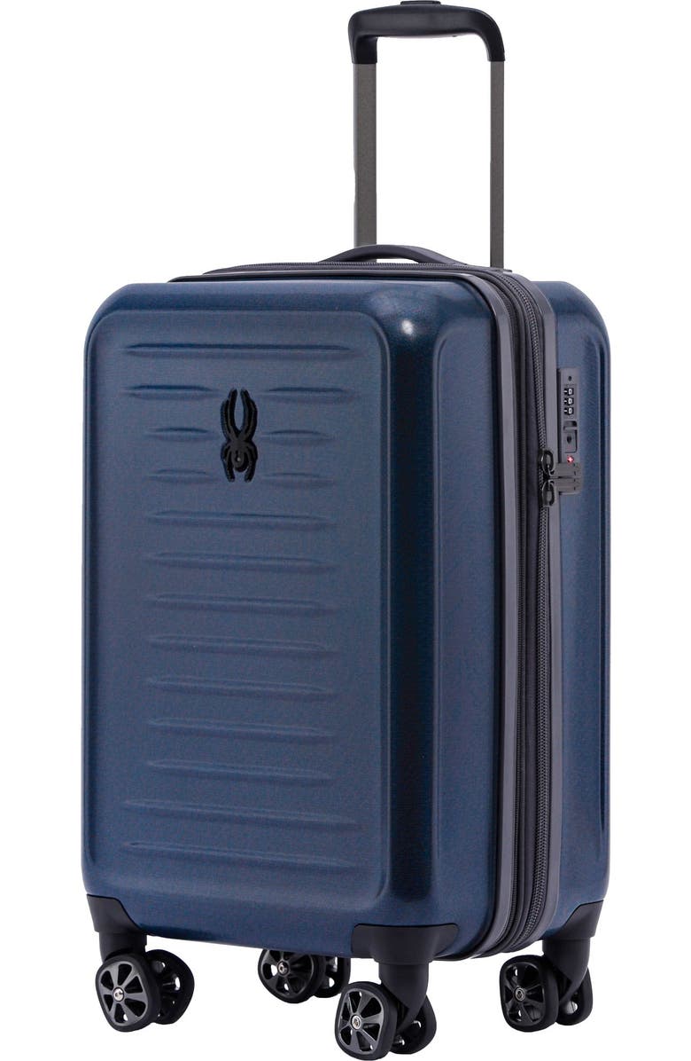 Spyder Rails 20 Inch Expandable Hardside Upright Suitcase, Alternate, color, Carbon Blue