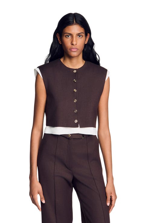 2-in-1 wool crop top