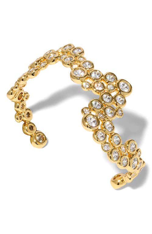 Alexis Bittar Asterales Cubic Zirconia Wave Cuff Bracelet In 14k Gold Plated In Stones