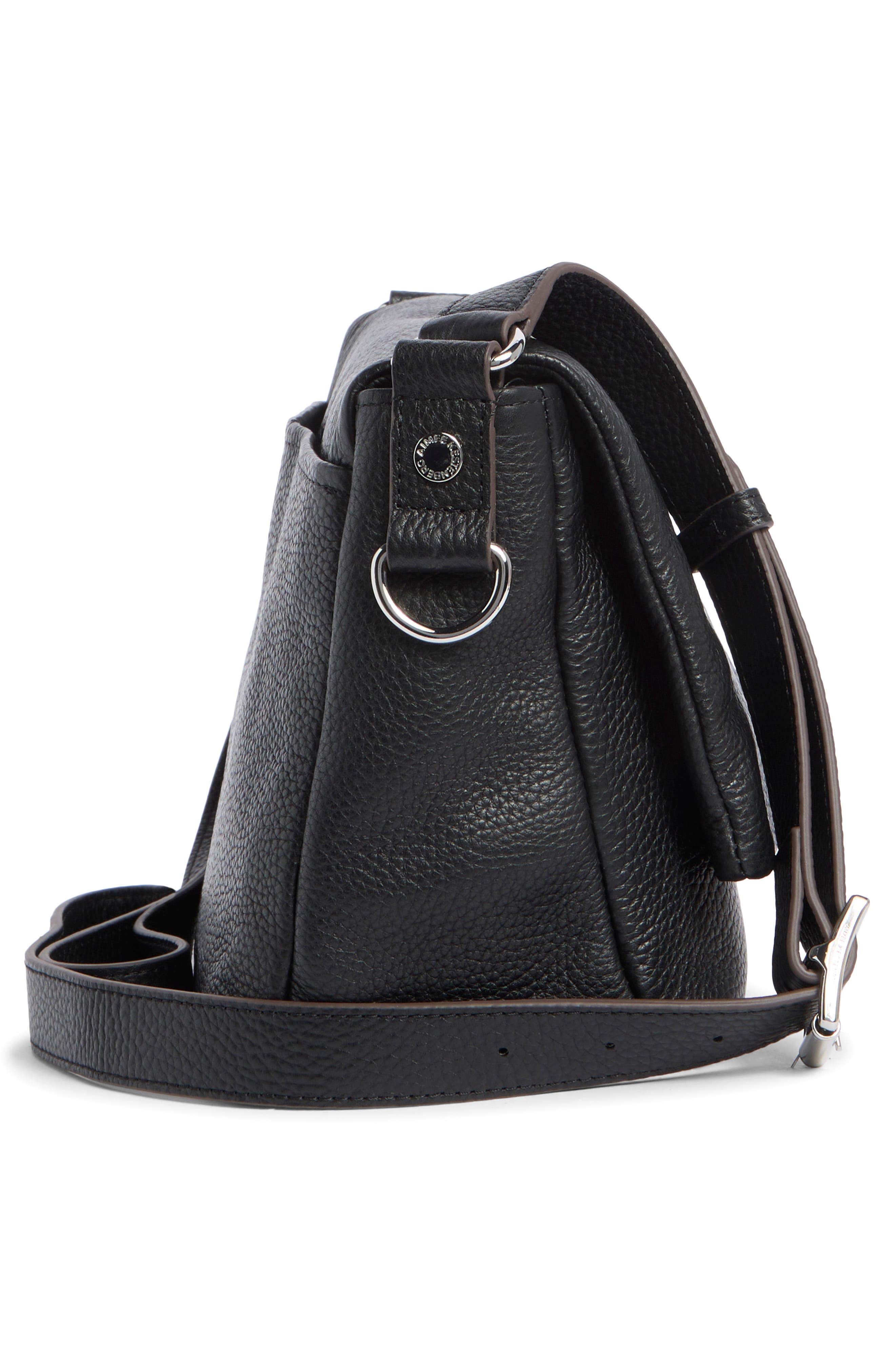 AIMEE Preston Medium Leather Crossbody Bag, Alternate, color, Black/ Blk