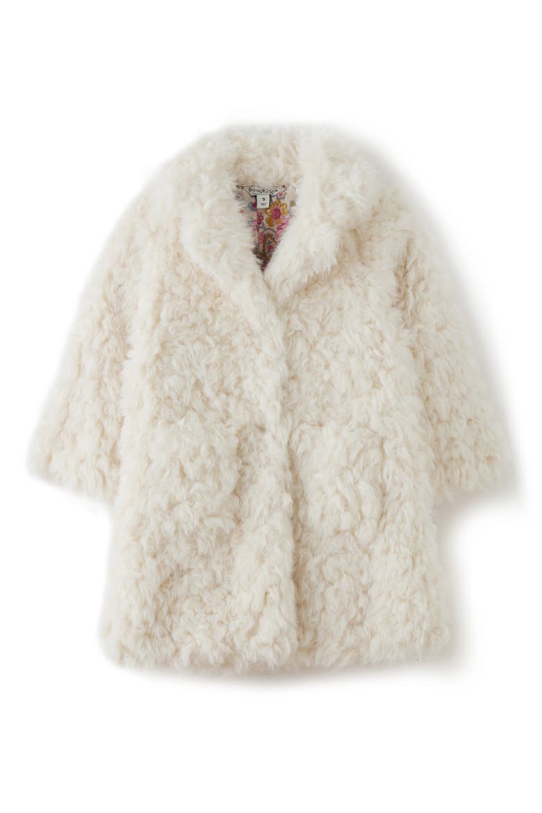 Kids' Sutton Faux Fur Teddy Bear Coat, Main, color, IVORY