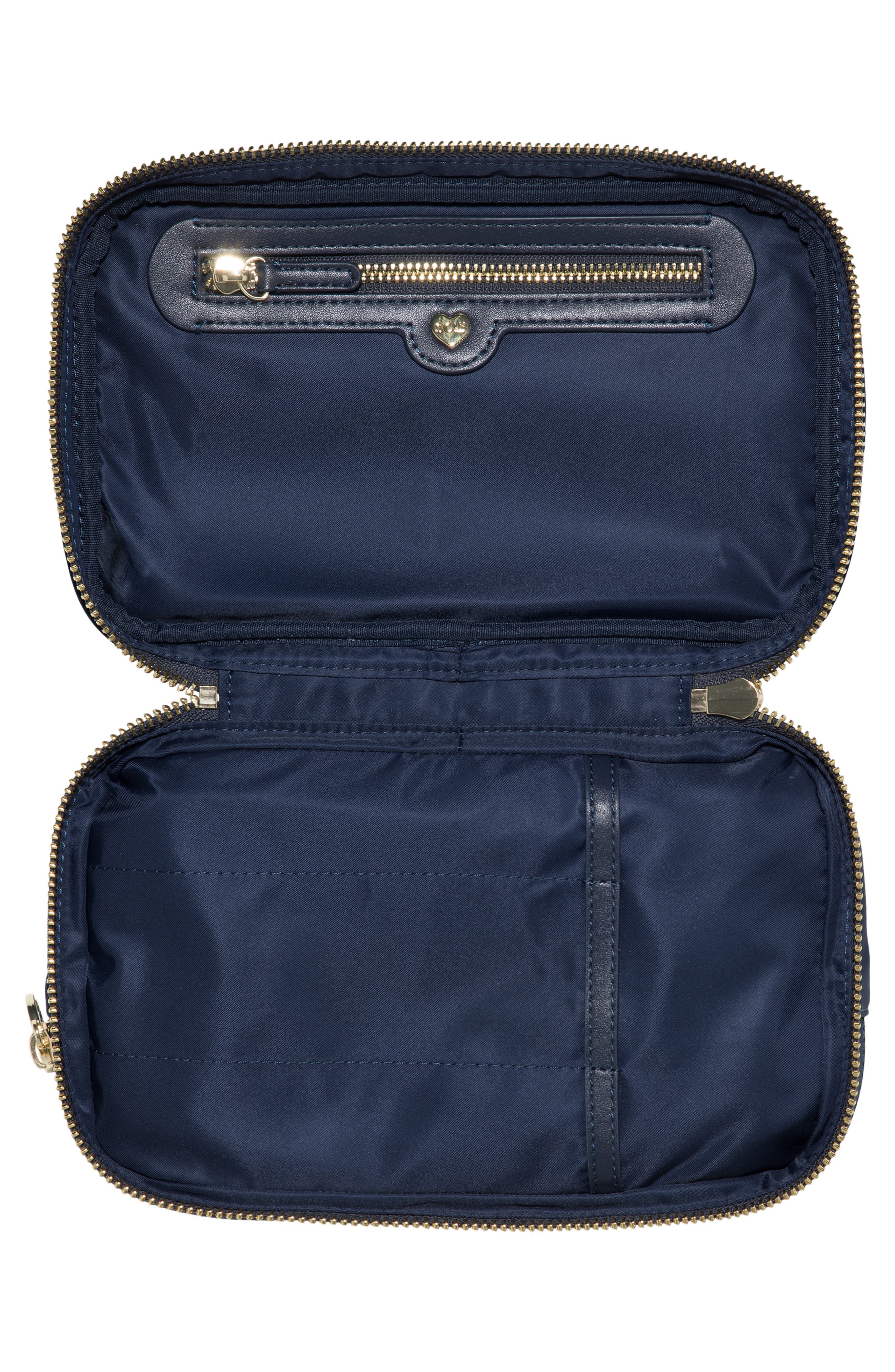 Nylon Double-Zip Pouch, Alternate, color, SAPPHIRE