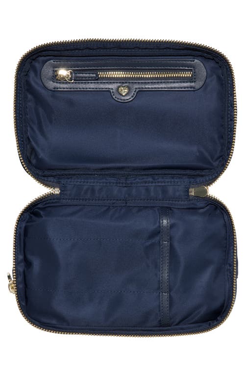 Stoney Clover Lane Nylon Double-zip Pouch In Blue