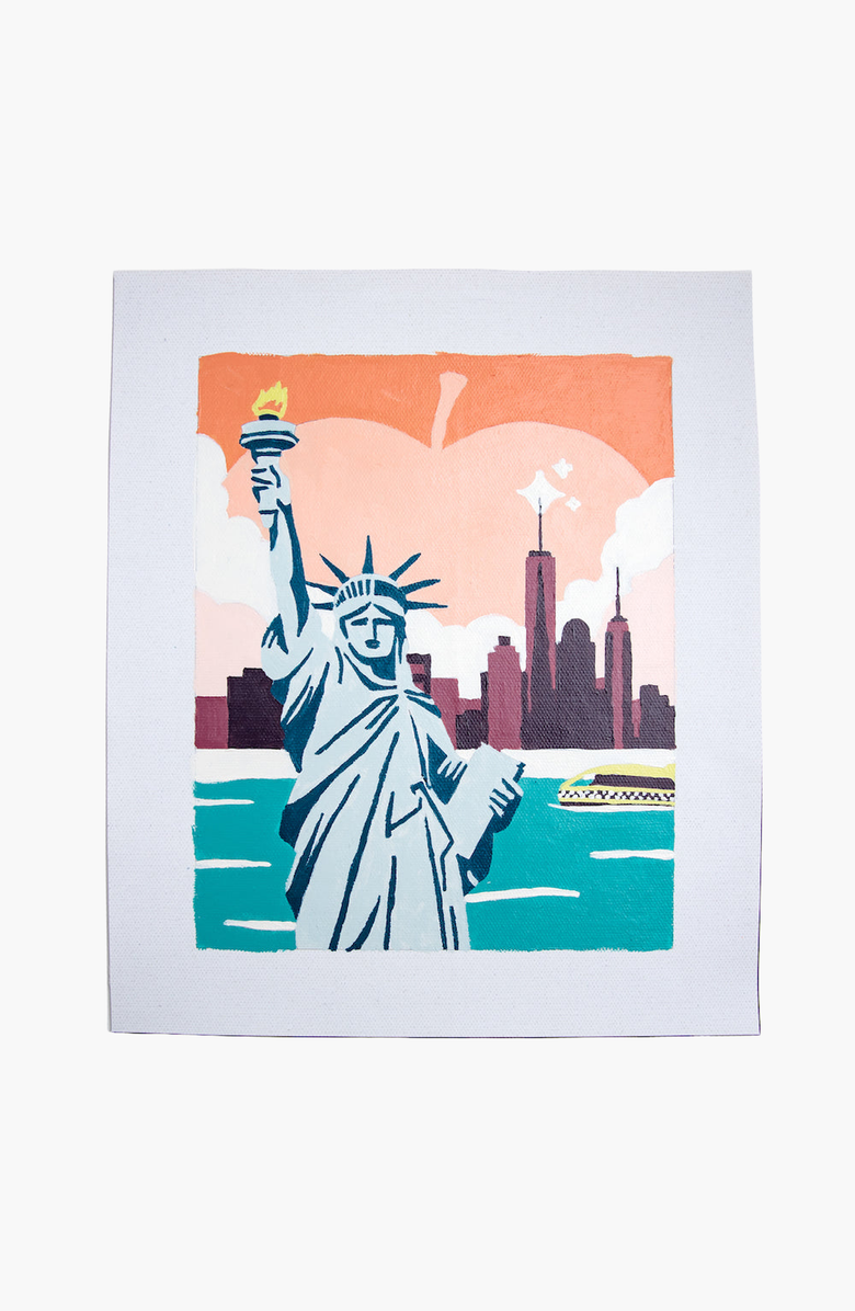 Pink Picasso Kits New York State of Mind Paint by Numbers Kit, Alternate, color, Teal / Light Blue