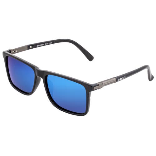 Breed Caelum Polarized Sunglasses In Black/blue