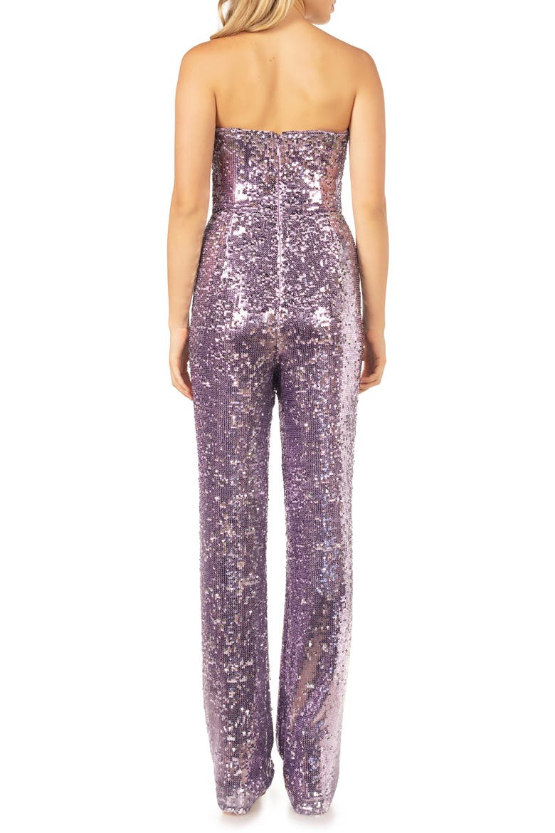 Andy Sequin Strapless Jumpsuit, Alternate, color, LAVENDER MULTI