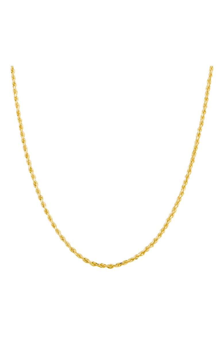 Donatello Gian Gold-Plated Sterling Silver 2MM Rope Necklace, Main, color, 