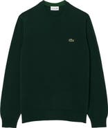 Lacoste Solid Cotton Jersey Crewneck Sweater