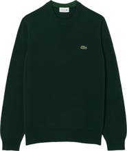 Lacoste Solid Cotton Jersey Crewneck Sweater