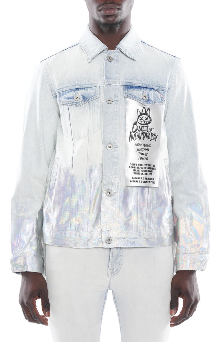 Cult of Individuality Type II Denim Jacket, Main, color, Foil