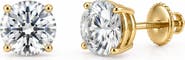 Ancona Jewelry 2 ct. tw. D Color VS1 Round Lab-Grown Diamond Stud Earrings in 14K Gold