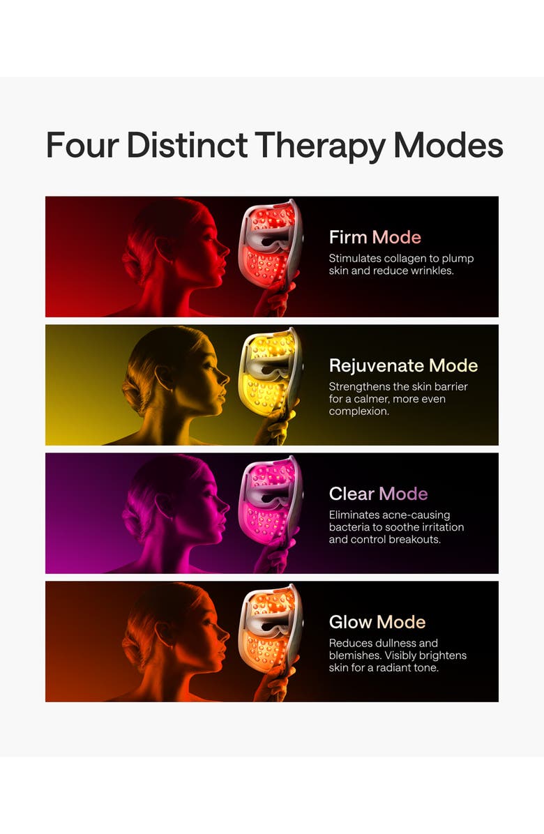 ULIKE ReGlow 4-in-1 LED Light Therapy Mask, Alternate, color, Silver