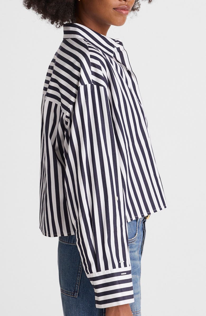 Madewell Straight Hem Poplin Shirt, Alternate, color, Classic Navy