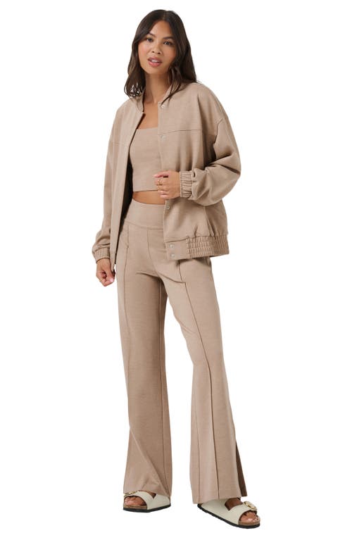 Travismathew Friday Ponte Bomber Jacket In Heather Portabella