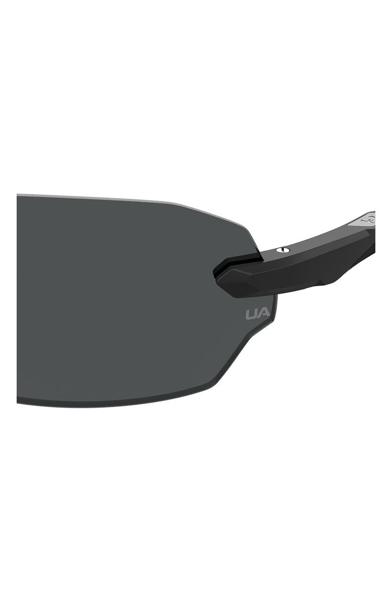 Under Armour Fire 71mm Geometric Sunglasses, Alternate, color, Matte Black/ Grey Oleophobic
