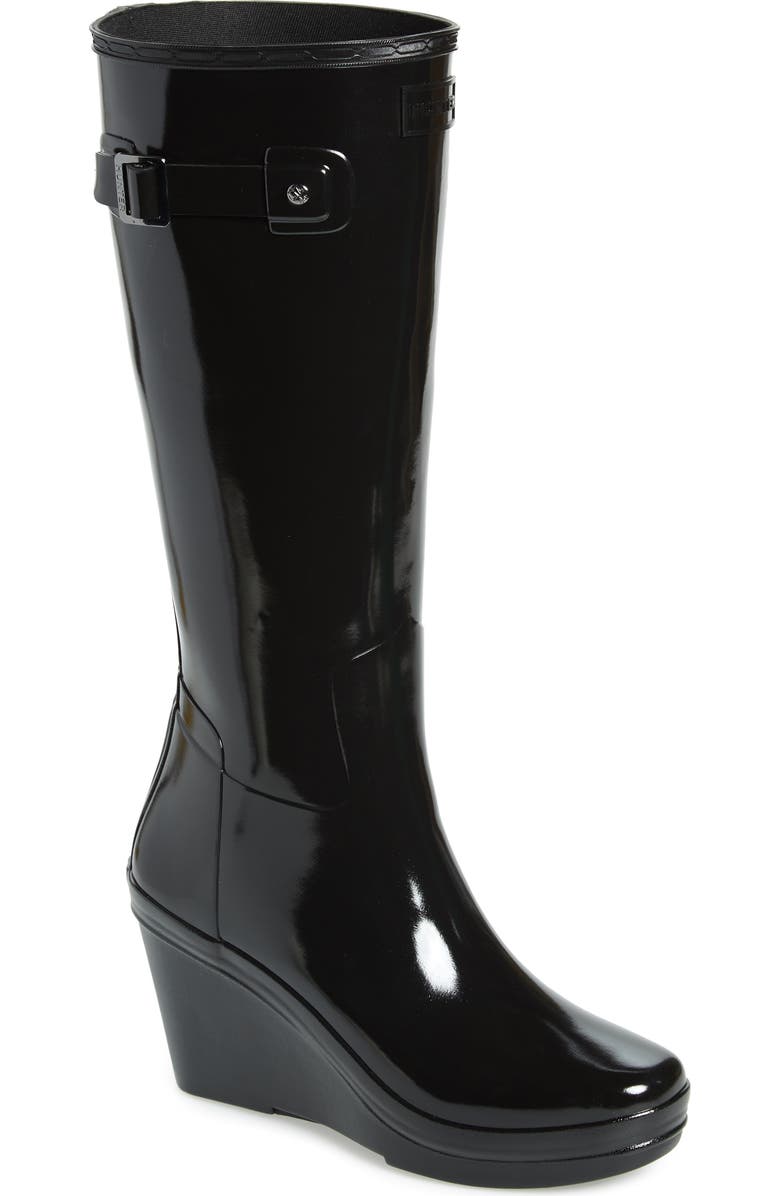 Hunter Refined Knee High Waterproof Rain Boot, Main, color,