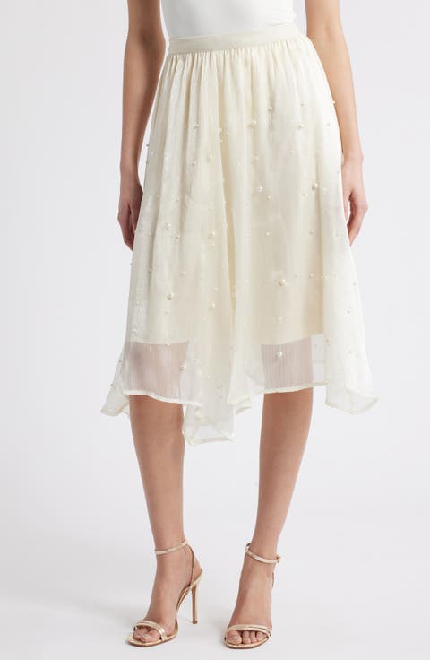 Elsa Beaded Asymmetric Skirt