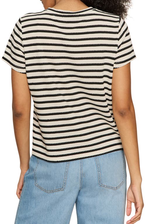 Sanctuary Perfect Texture Stripe Short Sleeve Sweater