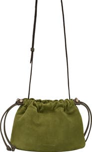 Strathberry Drawstring Suede Crossbody Bag