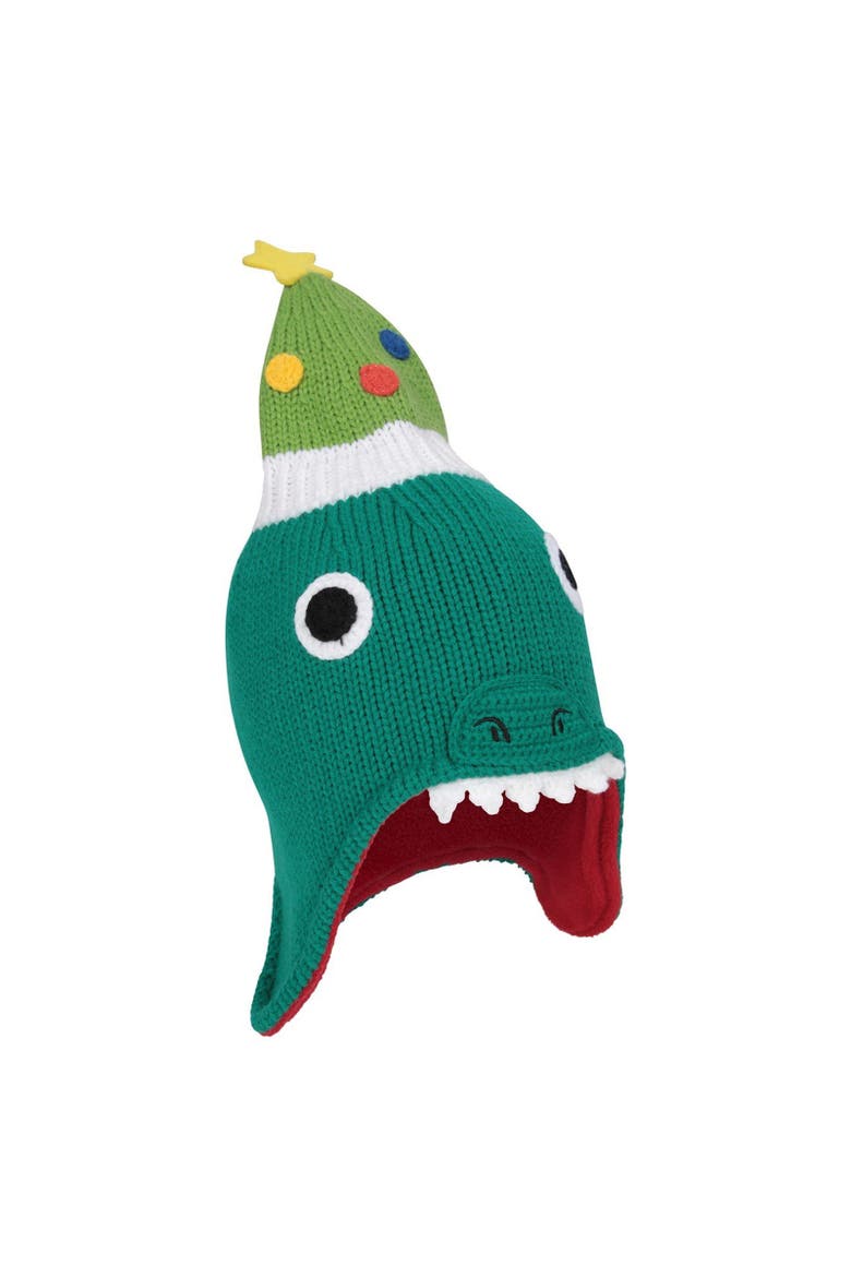 Childrens/Kids Fleece Lined Christmas Winter Hat, Alternate, color, Green