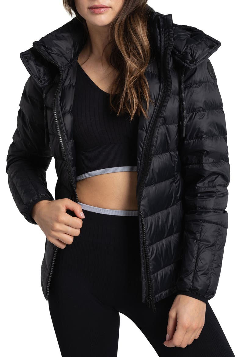 Emeline Water Repellent 550 Fill Power Down Puffer Jacket, Main, color, BLACK BEAUTY