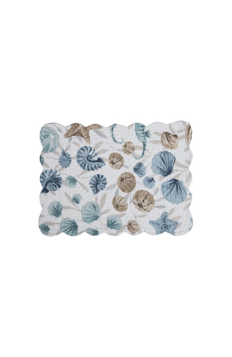 C&F Home Coastal Shells Set of 6 Placemats  13" x 19", Alternate, color, White