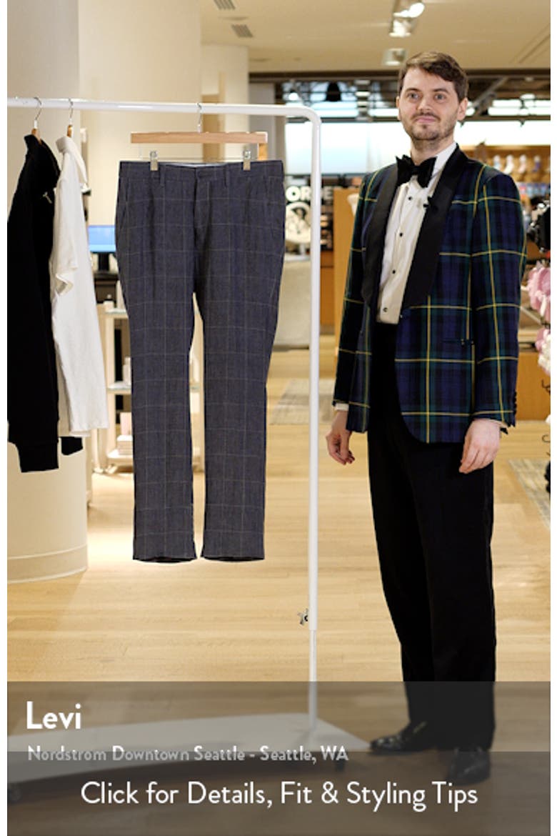 Windowpane Check Linen Pants video