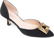 patricia green Bella d'Orsay Pointed Toe Kitten Heel Pump