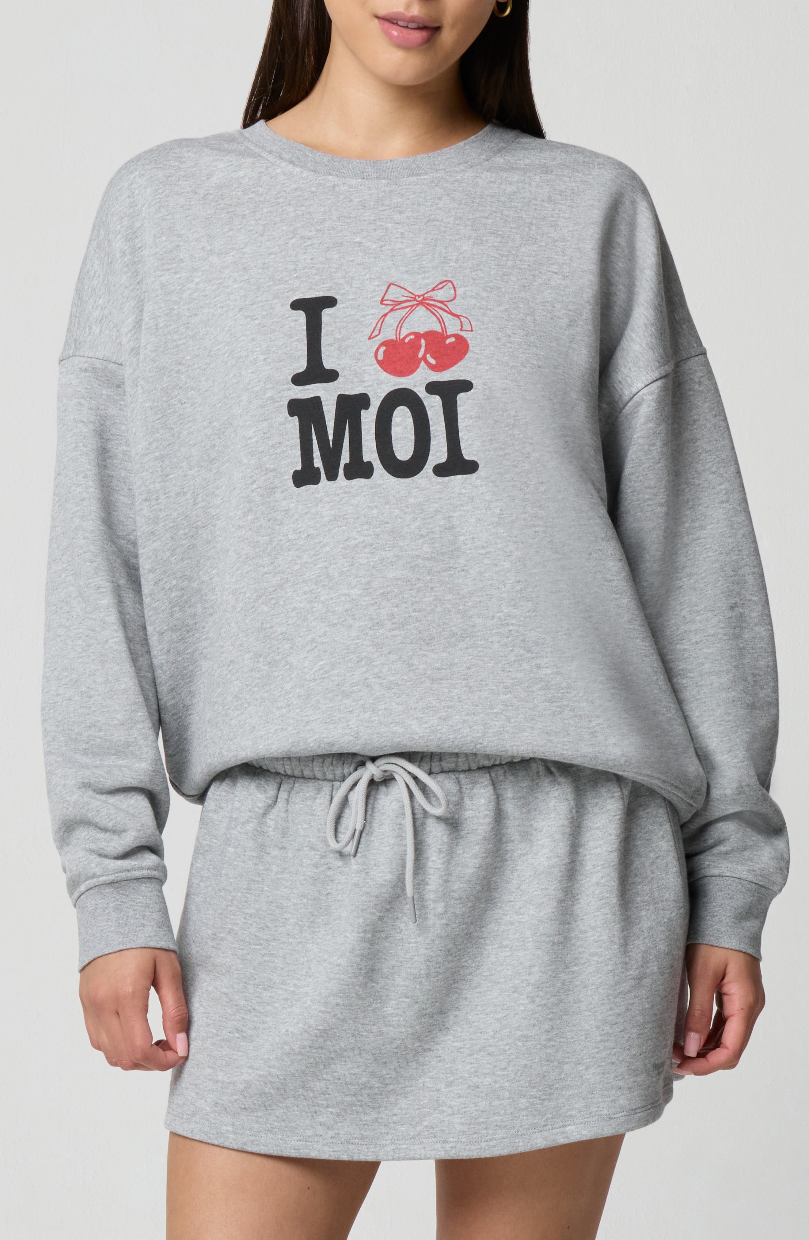 selected HEATHER GREY/ CHERRY