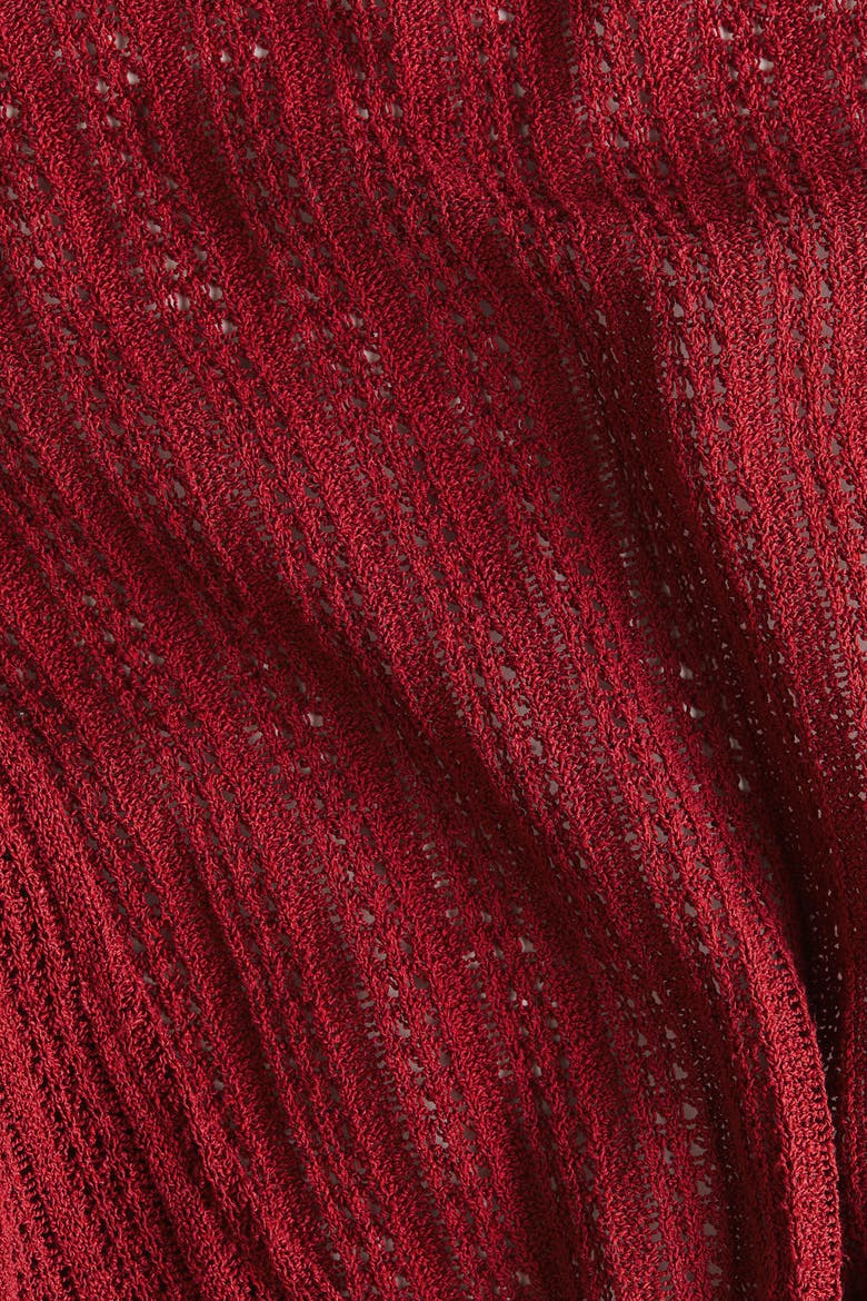 Boat-neck Beach Dress, Alternate, color, Dark red