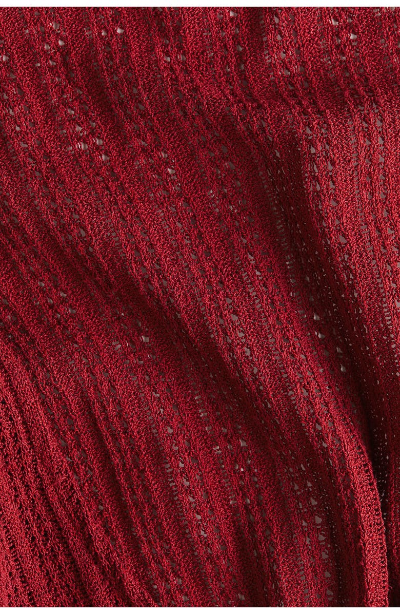 H&M Boat-neck Beach Dress, Alternate, color, Dark Red