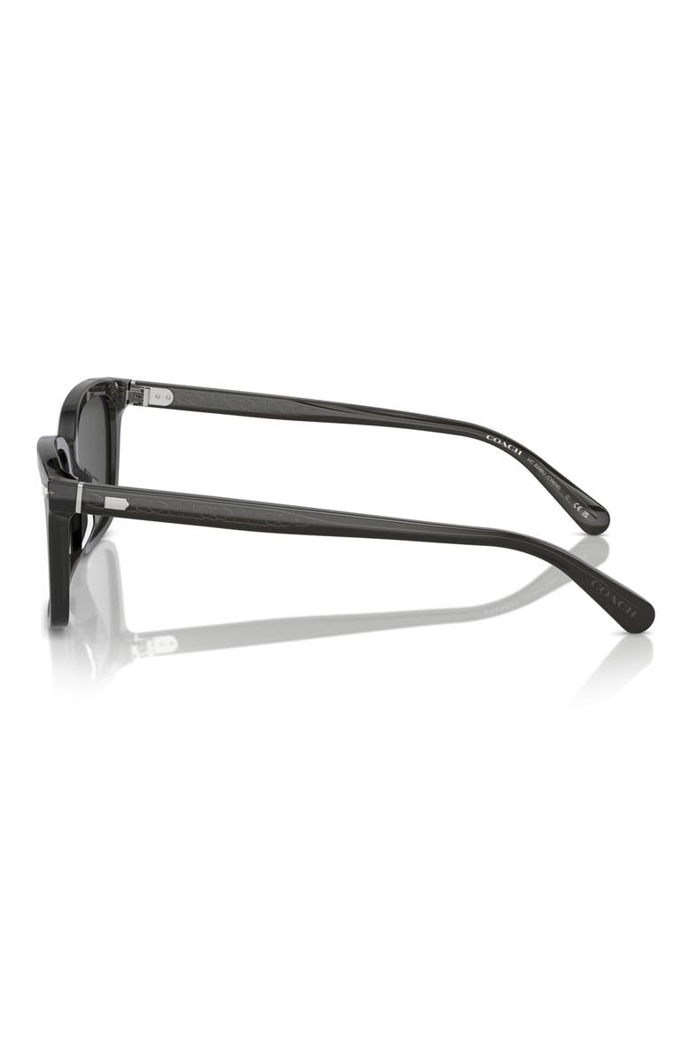 54mm Square Sunglasses, Alternate, color, TRANSPARENT DARK GREY / GREY