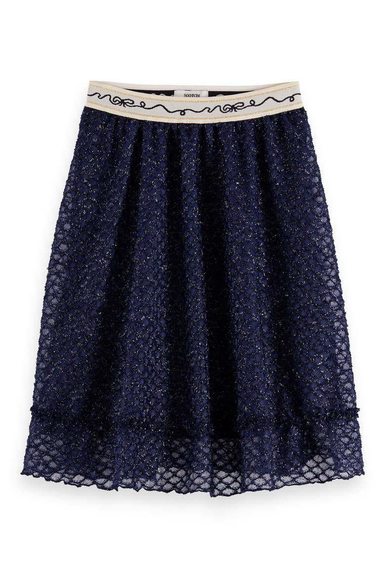 Kids' Fancy Sparkle Midi Skirt, Main, color, PEACOAT