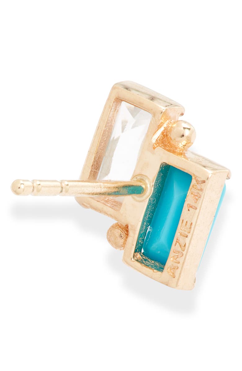 Anzie Cléo Deux Carré Stud Earrings, Alternate, color, Turquoise