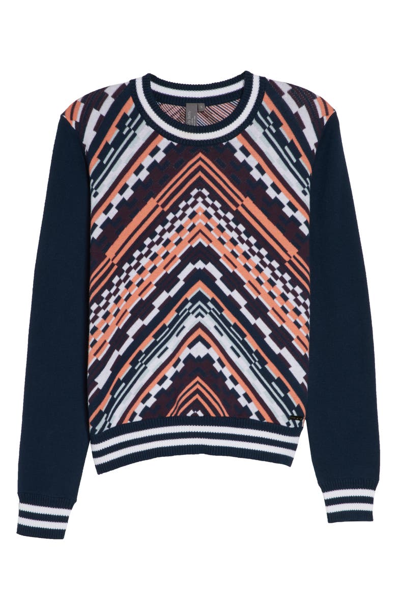 Sweaty Betty Brixton Chevron Sweater, Alternate, color, 