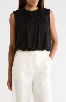 JASON WU Crewneck Bubble Hem Tank