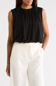 JASON WU Crewneck Bubble Hem Tank