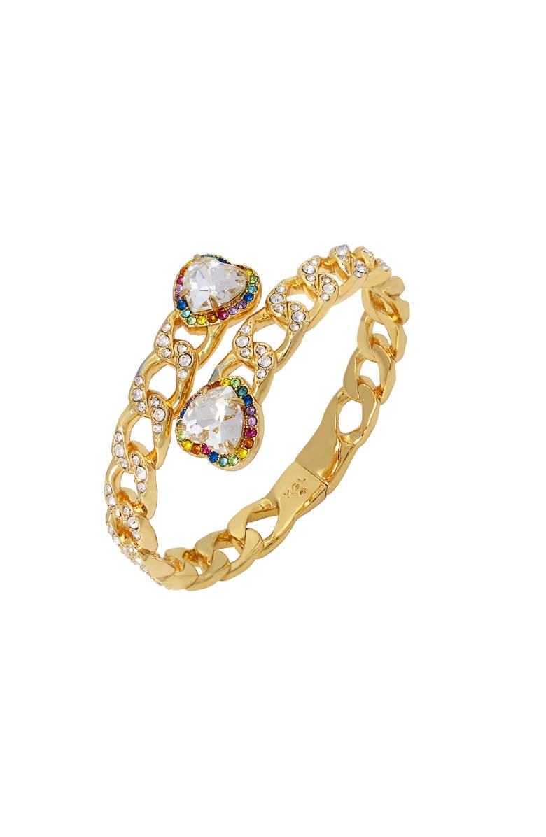 Kurt Geiger London Crystal Heart Hinge Bracelet, Alternate, color,