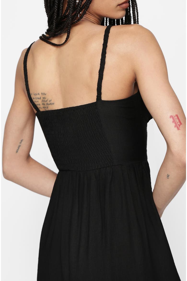 Cirissa Ruched Midaxi Dress, Alternate, color, Black